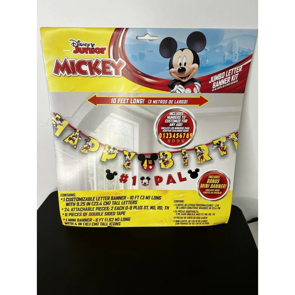 MICKEY MOUSE Forever JUMBO‎ LETTER BANNER KIT ~ Birthday Party Supplies Disney